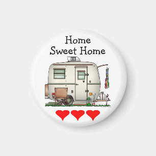 Süßer RV Vintage Glas Ei Camper Reisemobil Magnet