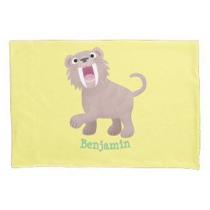 Süßer Säbelzahn-Tiger Smilodon Cartoon Kissenbezug