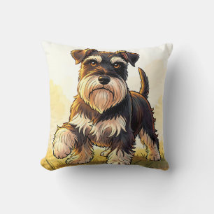 Süßer Salz-und-Pfeffer-Schnauzer-Welpe  Kissen