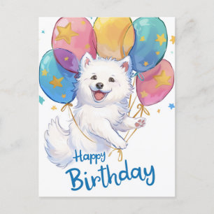 Süßer Samojede Alles Gute zum Geburtstag Postkarte