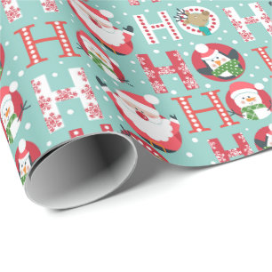 Süßer Santa-Pinguin-Weihnachtsgeschenk-Verpackungs Geschenkpapier