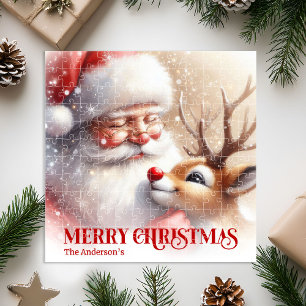 Süßer Santa Rudolph Weihnachtsrätsel für Kinder