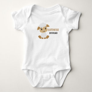 Süßer Schaf-Baby-Strampler Cuteness Überdosis Baby Strampler