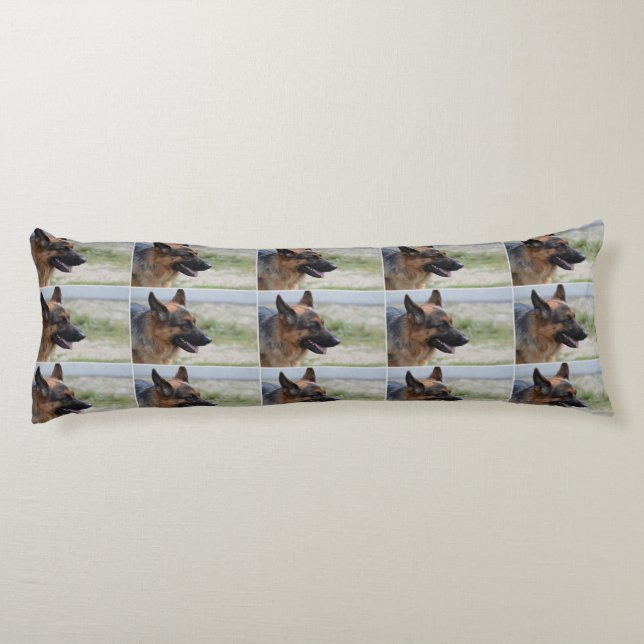 Süßer Schäferhund-Hund Seitenschläferkissen (Rückseite)