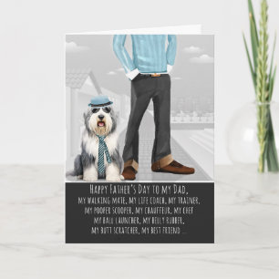 Süßer Schäferhund und Papa Lustiger Vatertag Feiertagskarte