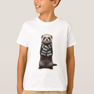 Süßer Schal Frettchen Kinder T-Shirt