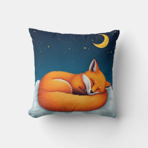 ☁️🦊 Süßer Schlafender Fuchs Wolke Cozy Dekor Gesc Kissen