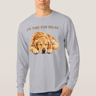 Süßer Schlafender Golden Retriever Hundeliebhaber T-Shirt