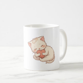 Süßer Schlafender Kleiner Engel Umarmt Eine Herz T Kaffeetasse