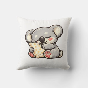 Süßer schlafender Koala mit Kissen