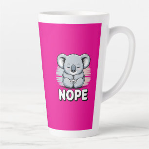 Süßer schlafender Koala “Nein” Lustige Cartoon Milchtasse