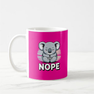 Süßer schlafender Koala “Nö” Lustiger Cartoon Kaffeetasse