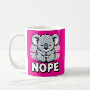 Süßer schlafender Koala “Nö” Lustiger Cartoon Kaffeetasse