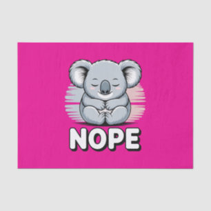 Süßer schlafender Koala “Nö” Lustiger Cartoon Seidenpapier