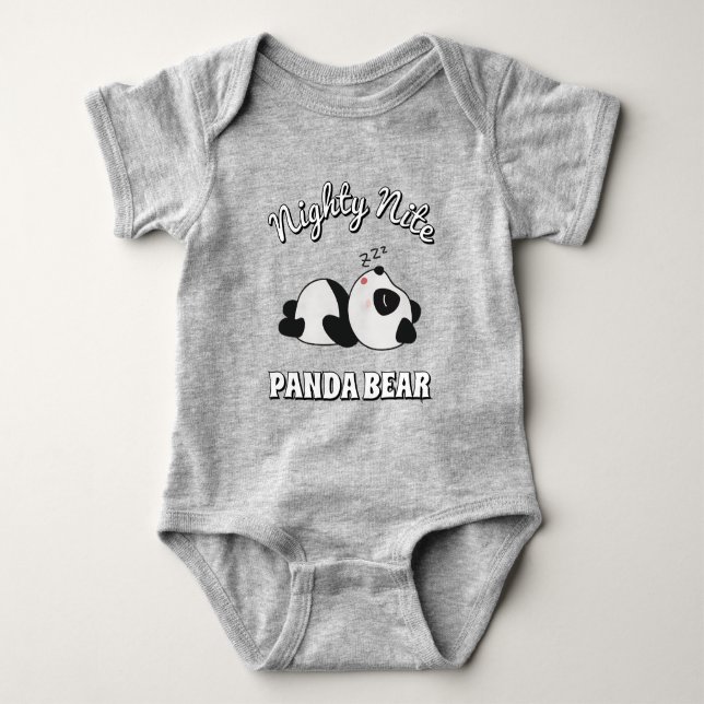 Süßer schlafender Panda Bär  Baby Strampler (Vorderseite)