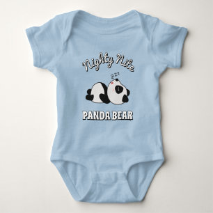 Süßer schlafender Panda-Bär Blau Junge Baby Strampler
