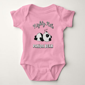 Süßer schlafender Panda-Bär Rosa Mädchen Baby Strampler