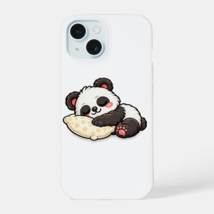 Süßer schlafender Panda mit Kissen iPhone 15 Hülle