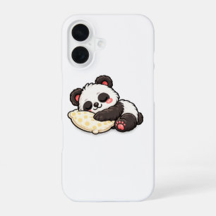 Süßer schlafender Panda mit Kissen iPhone 16 Hülle