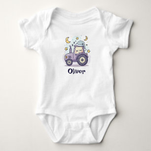 Süßer Schlafender Traktor Baby Strampler