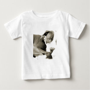 süßer schläfriger fauler Pitbull-Hund Baby T-shirt