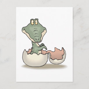 süßer schlüpfender Babyalligator Postkarte