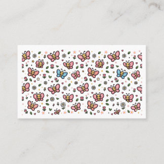 Süßer Schmetterling Florales Nahtloses Kawaii Must Visitenkarte