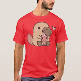 Süßer Schnabeltier liebt das Trinken von Bubble Te T-Shirt