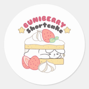 Süßer Schnaps: Buniberry Shortcake Delight Runder Aufkleber