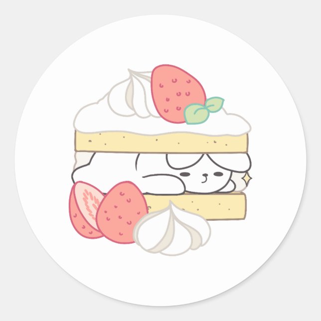 Süßer Schnaps: Buniberry Shortcake Delight Runder Aufkleber (Vorderseite)