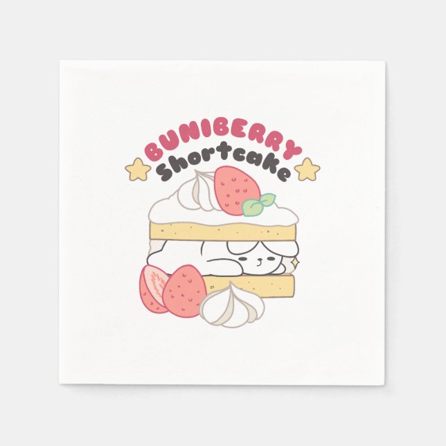 Süßer Schnaps: Buniberry Shortcake Delight Serviette (Vorderseite)