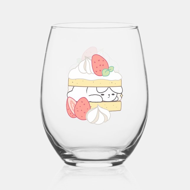 Süßer Schnaps: Buniberry Shortcake Delight Weinglas Ohne Stiel (Vorderseite)
