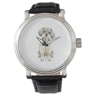 Süßer Schnauzer langohriger Hund  Armbanduhr