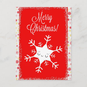 Süßer Schneeflocke Frohe Weihnachten Postkarte