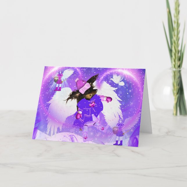 Süßer Schneeglöckchen-Grußkarte Karte (Vorderseite)