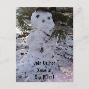 Süßer Schneemann Einladung