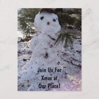 Süßer Schneemann Einladung