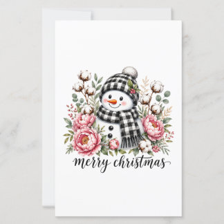 Süßer Schneemann Frohe Weihnachten