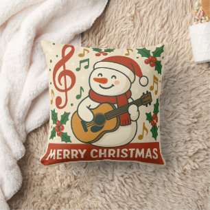 Süßer Schneemann Frohe Weihnachten Kissen