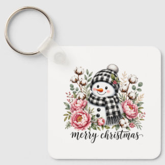 Süßer Schneemann Frohe Weihnachten Schlüsselanhänger