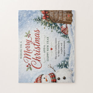 Süßer Schneemann Frohe Weihnachtskarte