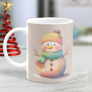 Süßer Schneemann Lass Es Schneien Kaffeetasse