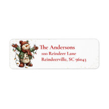Süßer Schneemann mit Weihnachtsbeleuchtung