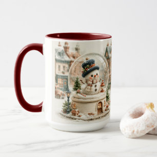 Süßer Schneemann-Schneekugelglobus Tasse