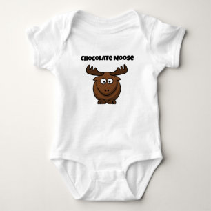 Süßer Schokoladen-Elch, lustiger Dessert-Wortwitz- Baby Strampler