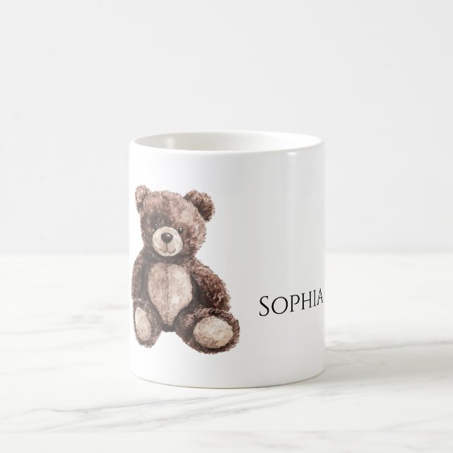 Süßer Schokoladenbrauner Teddybär Kaffeetasse (Mittel)