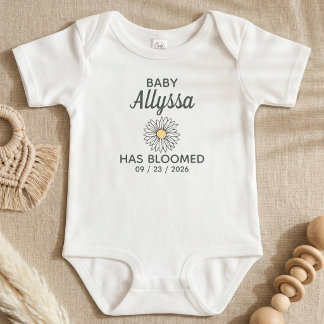 Süßer Schwarz-Weiß-Baby-Name und Geburtsdatum Baby Strampler