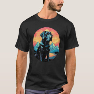Süßer schwarzer Lab Schwarzer Labrador Retriever W T-Shirt
