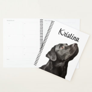 Süßer schwarzer Lab Welpe Hund Liebe Labrador Retr Planer