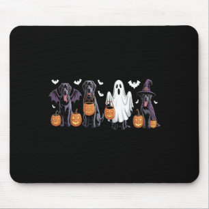 Süßer schwarzer Labrador-Hund Halloween-Kürbis Lab Mousepad